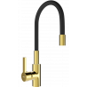 Mexen Flex keukenmengkraan, goud/zwart - 670900-57