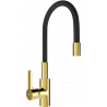 Mexen Flex robinet de cuisine, or/noir - 670900-57