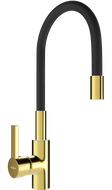 Mexen Flex virtuve jaucējkrāns, zelta/melna - 670900-57