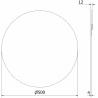 Mexen Alto runder Badezimmerspiegel 50 cm - 9853-050-050-000-00