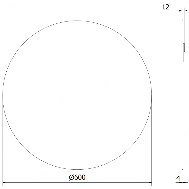 Mexen Alto ronde badkamer spiegel 60 cm - 9853-060-060-000-00