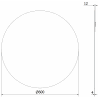 Mexen Alto lustro łazienkowe okragłe 60 cm - 9853-060-060-000-00
