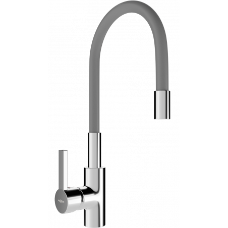 Mexen Flex köögisegisti, kroom/hall - 670900-06
