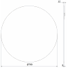Mexen Alto glanz badkamer rond 70 cm - 9853-070-070-000-00