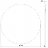 Mexen Alto ronde badkamerspiegel 70 cm - 9853-070-070-000-00