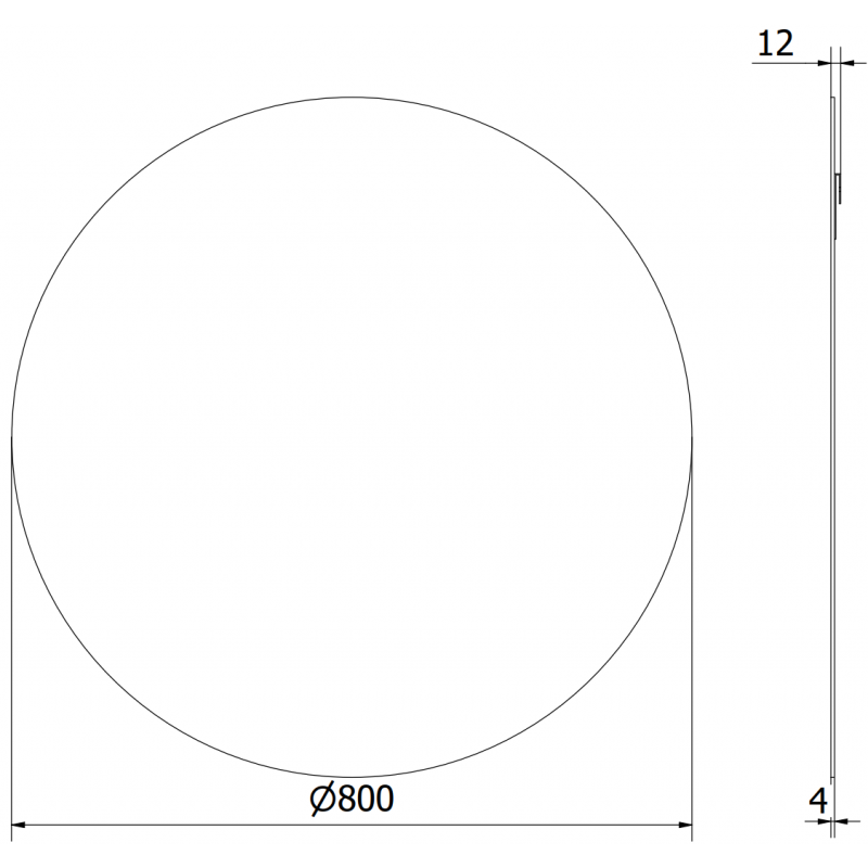 Mexen Alto ronde Buedzëmmer-Spigel 80 cm - 9853-080-080-000-00