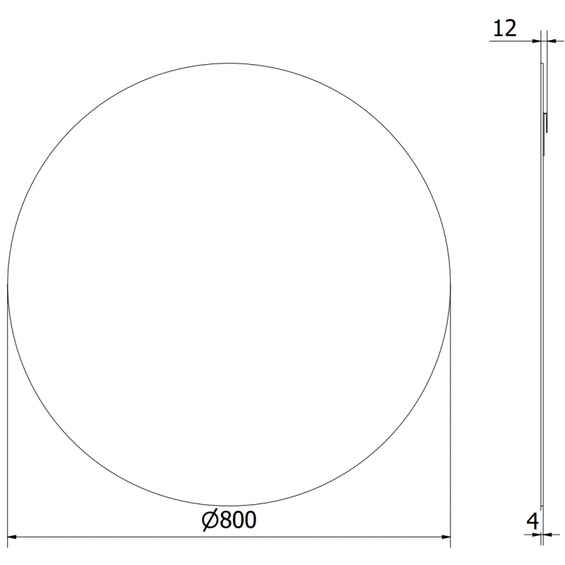 Mexen Alto runt badrumsspegel 80 cm - 9853-080-080-000-00
