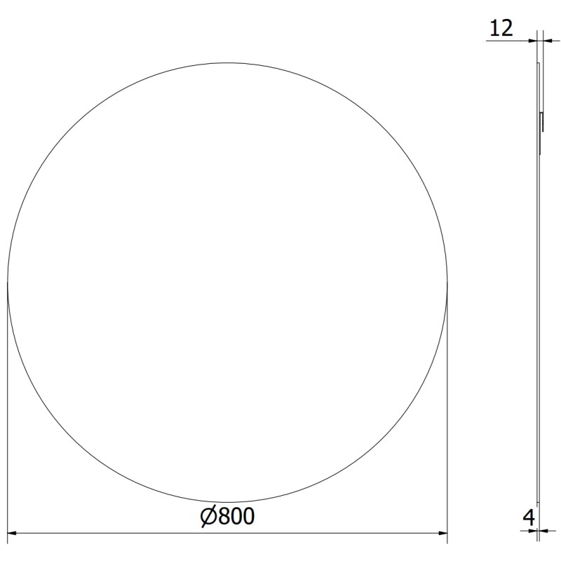 Mexen Alto ümmargune vannitoa peegel 80 cm - 9853-080-080-000-00