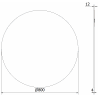 Mexen Alto ronde badkamer spiegel 80 cm - 9853-080-080-000-00