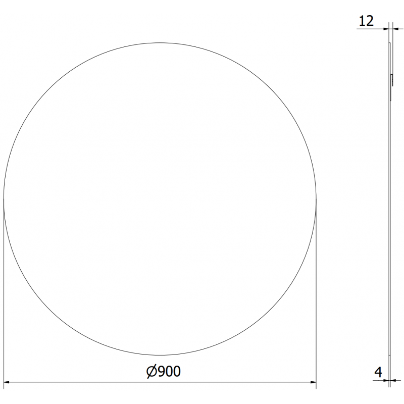 Mexen Alto round bathroom mirror 90 cm - 9853-090-090-000-00