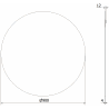 Mexen Alto specchio da bagno rotondo 90 cm - 9853-090-090-000-00