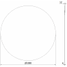 Mexen Alto okruglo ogledalo za kupaonicu 100 cm - 9853-100-100-000-00