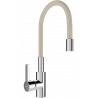 Mexen Flex kitchen tap, chrome/beige - 670900-09