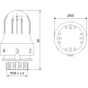 Mexen Uni-Term radiaatori termostaadipea, valge - W908-004-20