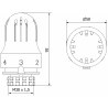 Mexen Uni-Term termostatska glava za radijator, bijela - W908-004-20