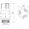Mexen thermostatische radiatorkop, wit - W908-002-20