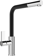 Mexen Flora kitchen faucet, chrome/black - 670401-07