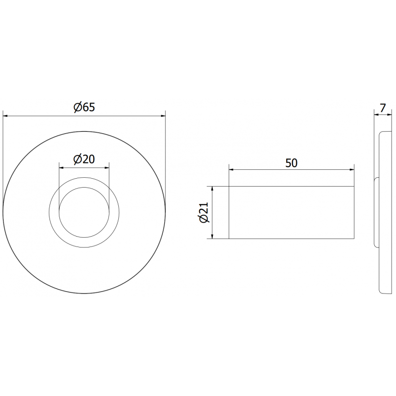 Mexen Uni-Term R set mascherante singolo per radiatore, nero - W904-000-70