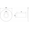 Mexen R single masking set for radiator, black - W904-000-70