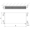 Mexen Flat CVF33 Plattenheizkörper 400 x 1200 mm, unterer Anschluss, 1898 W, schwarz - W633F-040-120-70