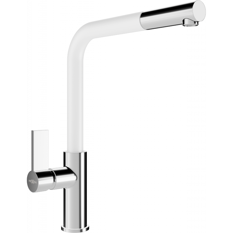 Mexen Flora grifo de cocina, cromo/blanco - 670401-02
