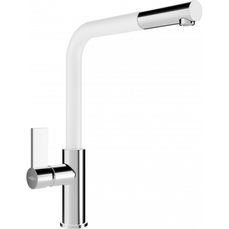 Mexen Flora grifo de cocina, cromo/blanco - 670401-02