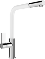 Mexen Flora μπαταρία κουζίνας, χρώμιο/λευκό - 670401-02