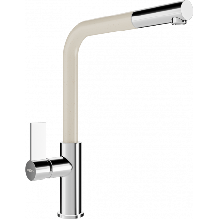 Mexen Flora keukenmengkraan, chroom/beige - 670401-09