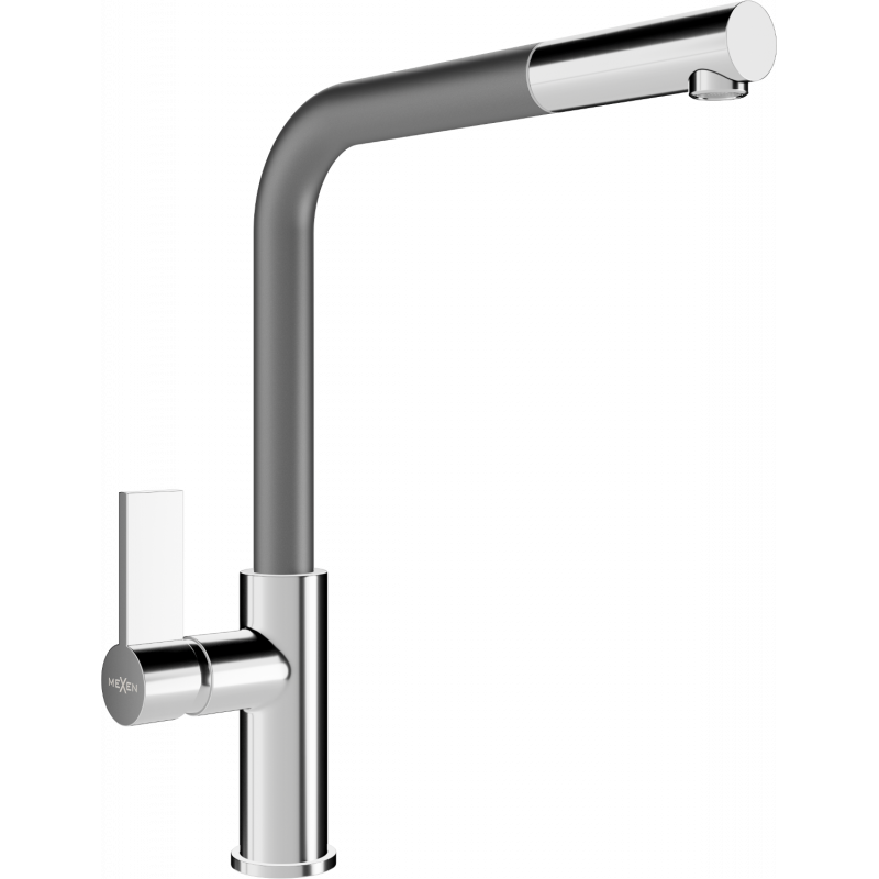 Mexen Flora grifo de cocina, cromo/gris - 670401-06