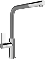 Mexen Flora βρύση κουζίνας, χρώμιο/γκρι - 670401-06