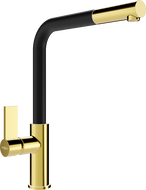Mexen Flora kitchen faucet, gold/black - 670401-57