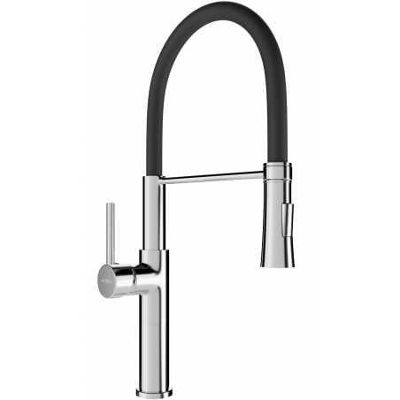 Mexen Dina miscelatore da cucina, cromo/nero - 672701-07