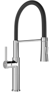 Mexen Dina kitchen tap, chrome/black - 672701-07