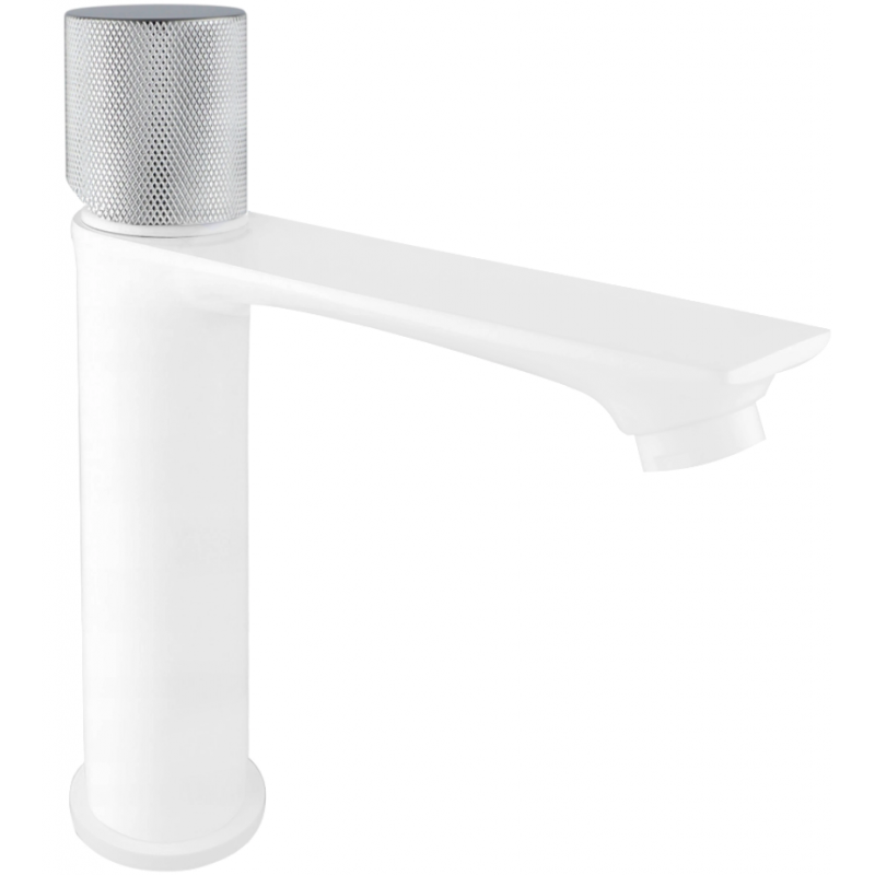 Mexen Royo One washbasin tap, white/chrome - 72201-22