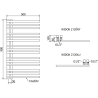Mexen Neptun decoratieve badkamer radiator 900 x 500 mm, 291 W, chroom - W101-0900-500-00-01