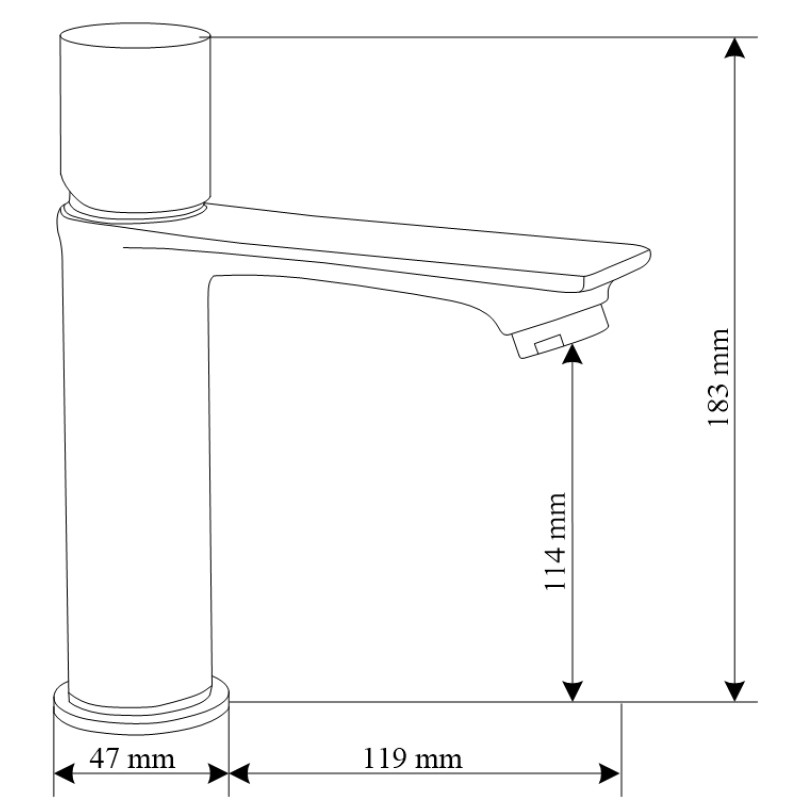 Mexen Royo One rubinetto lavabo, gun gray spazzolato - 72201-66