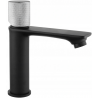 Mexen Royo One basin tap, black/chrome - 72201-77