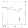 Mexen Royo One robinet de lavabo, noir/doré - 72201-75