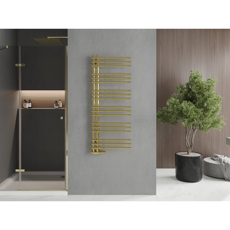 Mexen Neptun grzejnik łazienkowy dekoracyjny 1200 x 500 mm, 360 W, złoty - W101-1200-500-00-50