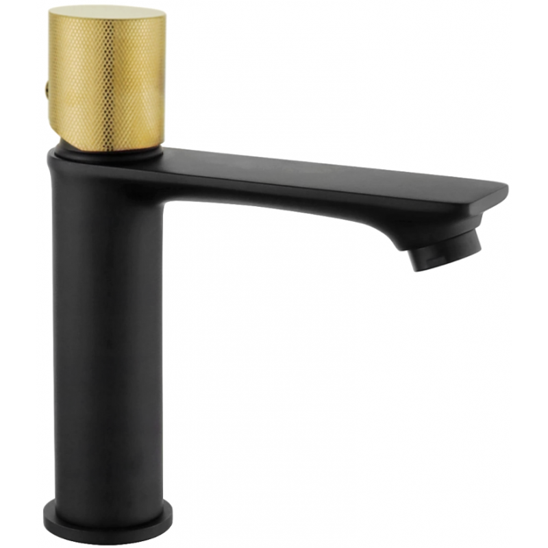 Mexen Royo One robinet de lavabo, noir/doré - 72201-75