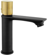 Mexen Royo One robinet de lavabo, noir/doré - 72201-75
