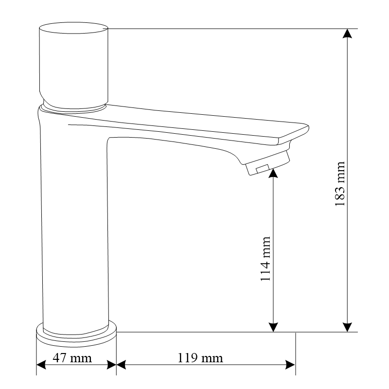 Mexen Royo One grifo de lavabo, negro/oro rosa - 72201-76