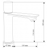 Mexen Royo One robinet de lavabo, noir/or rose - 72201-76