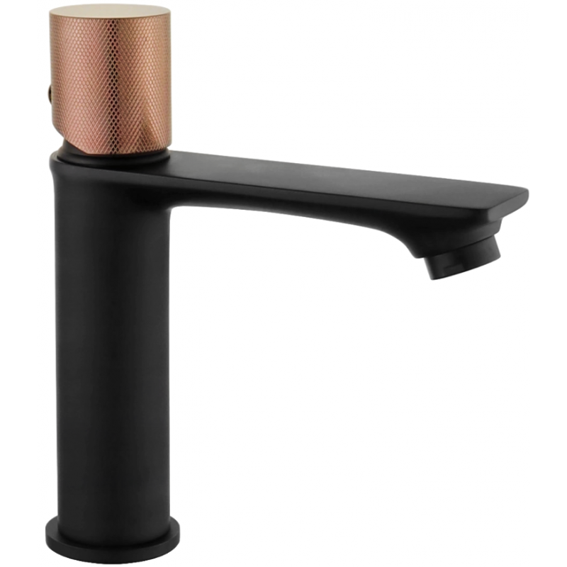 Mexen Royo One grifo de lavabo, negro/oro rosa - 72201-76