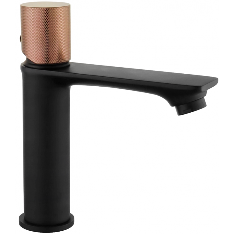 Mexen Royo One Waschbeckenarmatur, Schwarz/Roségold - 72201-76