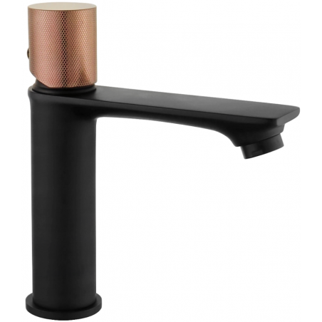 Mexen Royo One washbasin faucet, black/rose gold - 72201-76