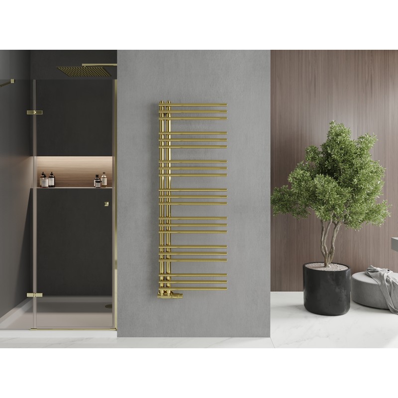 Mexen Neptun radiador decorativo de casa de banho 1400 x 500 mm, 420 W, dourado - W101-1400-500-00-50