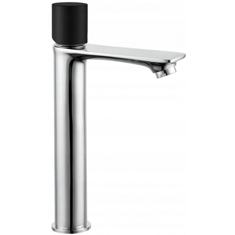 Mexen Royo One high basin mixer tap, black/chrome - 72211-07