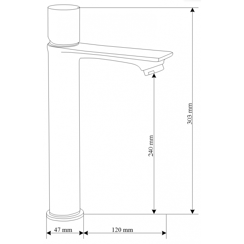 Mexen Royo One grifo de lavabo alto, blanco/cromo - 72211-22