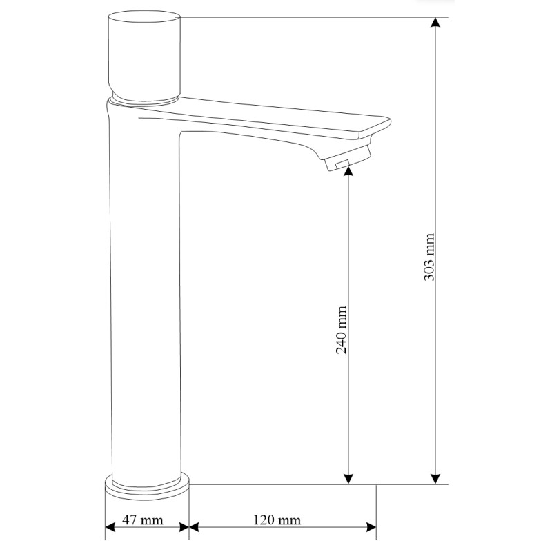 Mexen Royo One ψηλή μπαταρία νιπτήρα, βουρτσισμένο gun gray - 72211-66